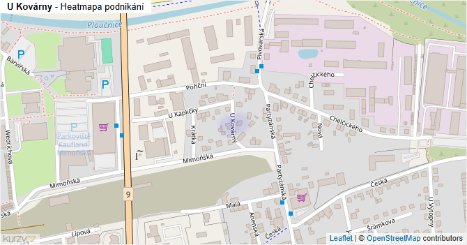 U Kovárny - mapa podnikání