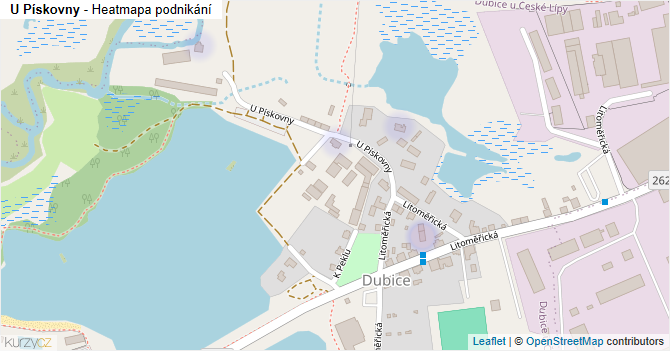 U Pískovny - mapa podnikání