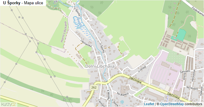 U Šporky - mapa ulice