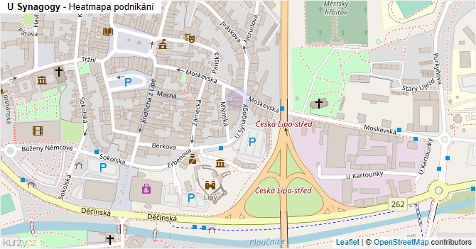 U Synagogy - mapa podnikání