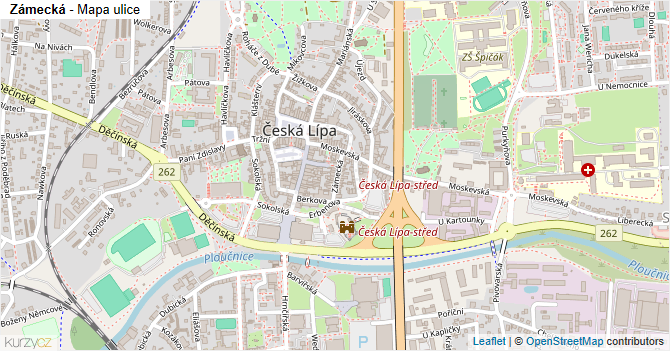 Zámecká - mapa ulice