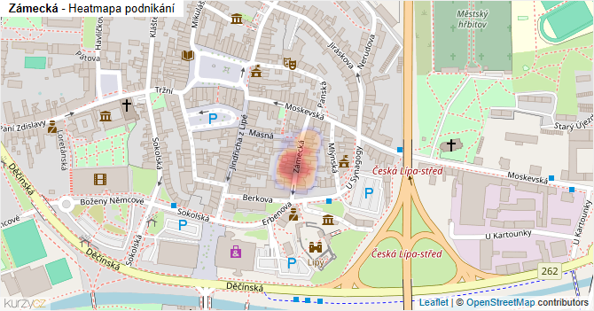 Zámecká - mapa podnikání