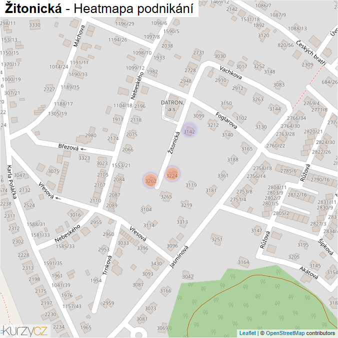 Mapa Žitonická - Firmy v ulici.
