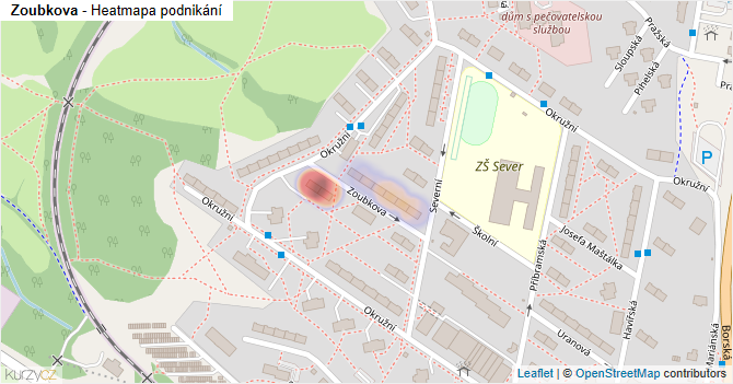 Zoubkova - mapa podnikání