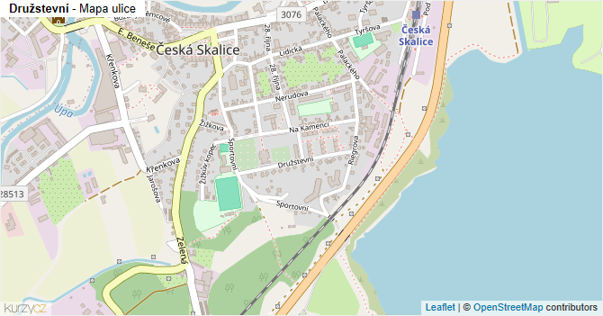 Družstevní - mapa ulice
