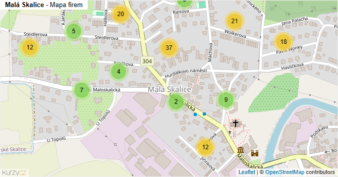 Malá Skalice - mapa firem