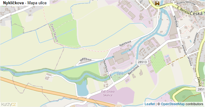 Nyklíčkova - mapa ulice