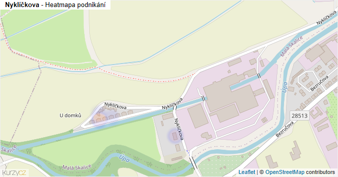 Nyklíčkova - mapa podnikání