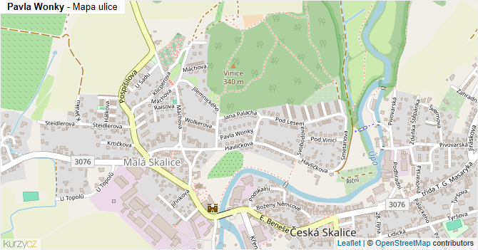 Pavla Wonky - mapa ulice