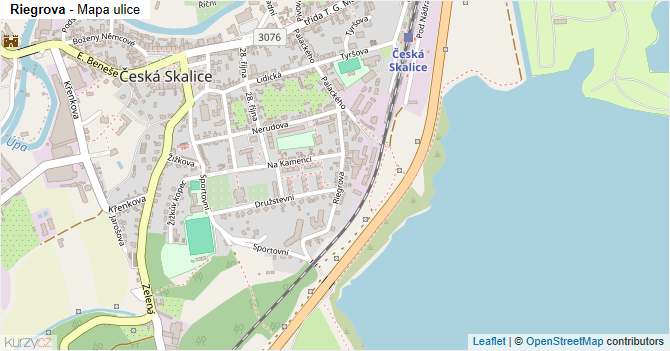Riegrova - mapa ulice