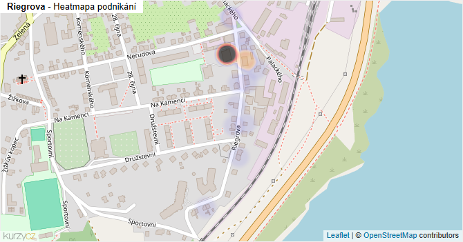 Riegrova - mapa podnikání