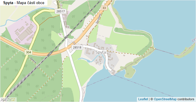 Spyta - mapa části obce