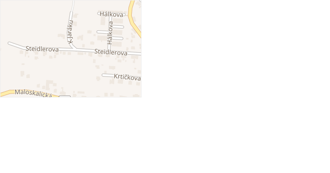 Steidlerova v obci Česká Skalice - mapa ulice