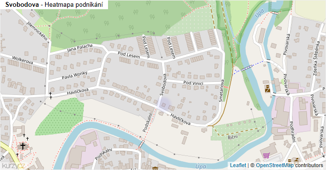 Svobodova - mapa podnikání