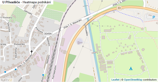 U Přivaděče - mapa podnikání