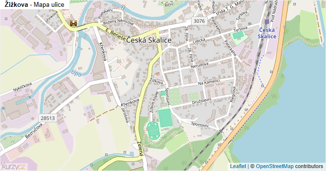 Žižkova - mapa ulice