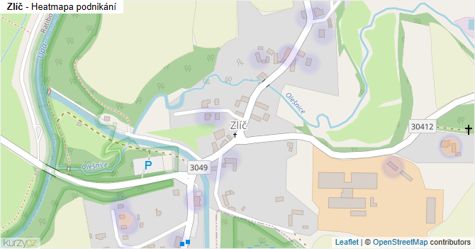 Zlíč - mapa podnikání