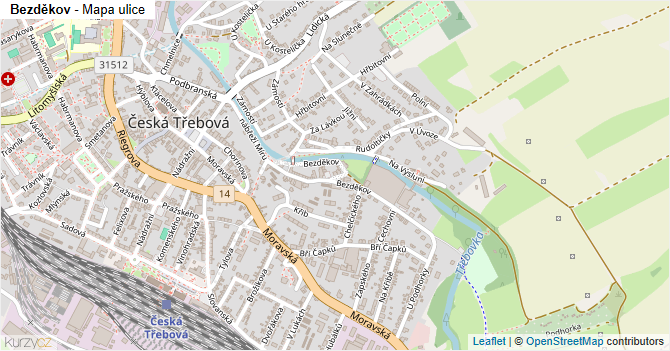 Bezděkov - mapa ulice