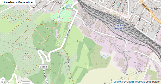 Brázdov - mapa ulice