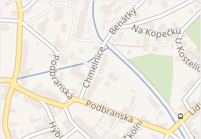 Chmelnice v obci Česká Třebová - mapa ulice