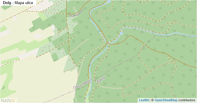 Doly - mapa ulice
