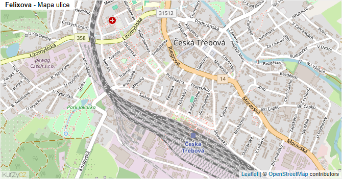 Felixova - mapa ulice