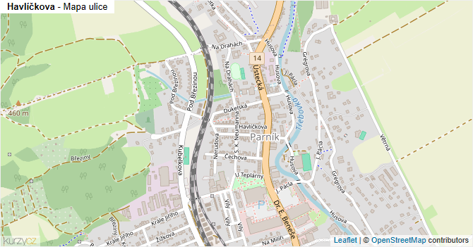Havlíčkova - mapa ulice