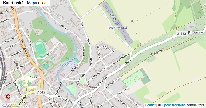 Kateřinská - mapa ulice