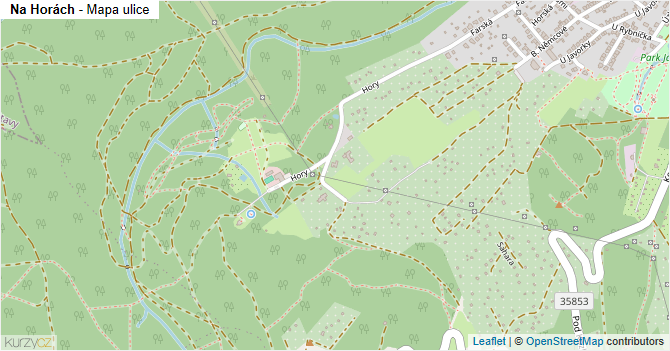 Na Horách - mapa ulice