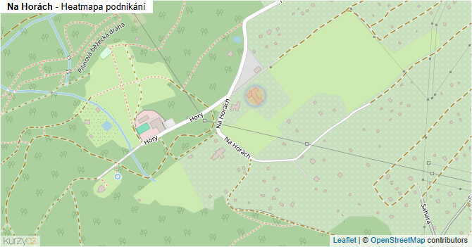 Na Horách - mapa podnikání