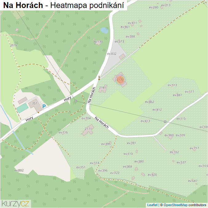 Mapa Na Horách - Firmy v ulici.