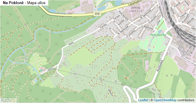 Na Pokloně - mapa ulice