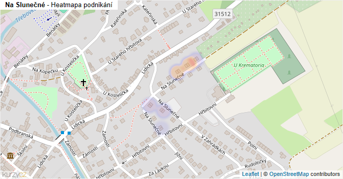 Na Slunečné - mapa podnikání