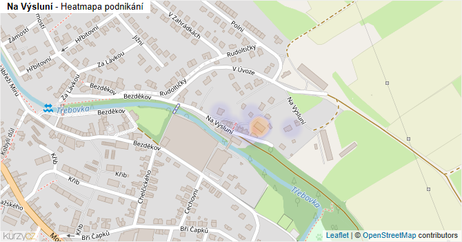 Na Výsluní - mapa podnikání