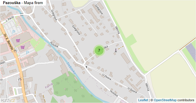 Pazouška - mapa firem
