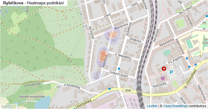 Rybičkova - mapa podnikání