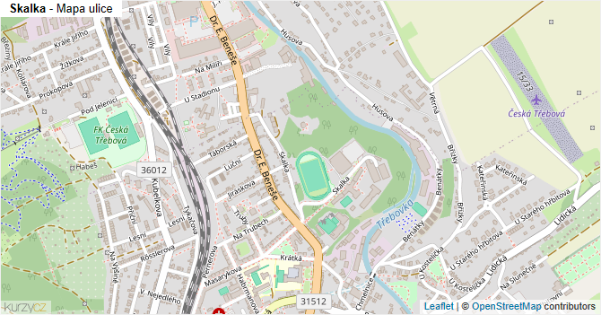 Skalka - mapa ulice