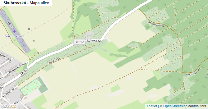 Skuhrovská - mapa ulice