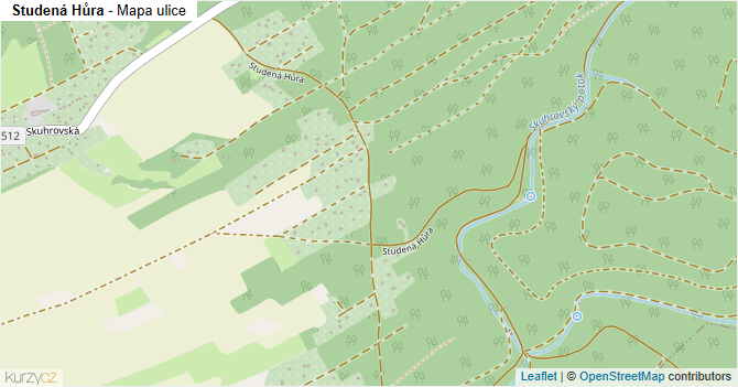 Studená Hůra - mapa ulice