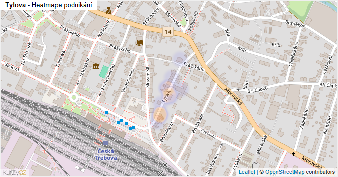 Tylova - mapa podnikání