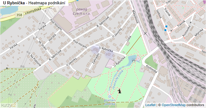 U Rybníčka - mapa podnikání