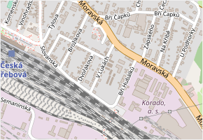 V Lukách v obci Česká Třebová - mapa ulice