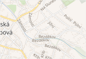 Za Lávkou v obci Česká Třebová - mapa ulice