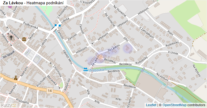 Za Lávkou - mapa podnikání