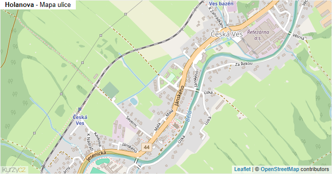 Holanova - mapa ulice