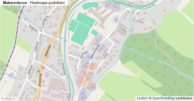 Makarenkova - mapa podnikání