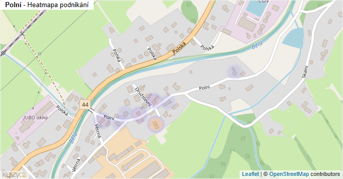 Polní - mapa podnikání