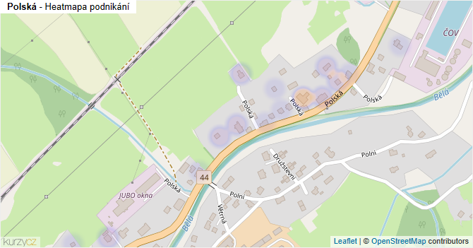 Polská - mapa podnikání