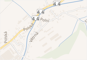 Větrná v obci Česká Ves - mapa ulice