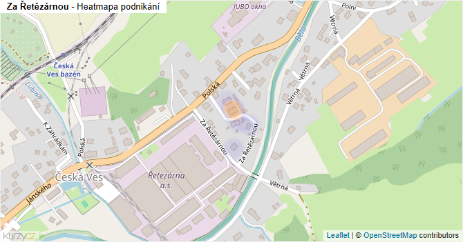 Za Řetězárnou - mapa podnikání